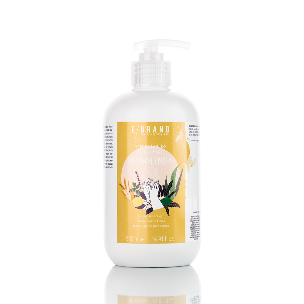 Detergente Mani Bio 500 ml, Manolinda, Ebrand Hair & Body