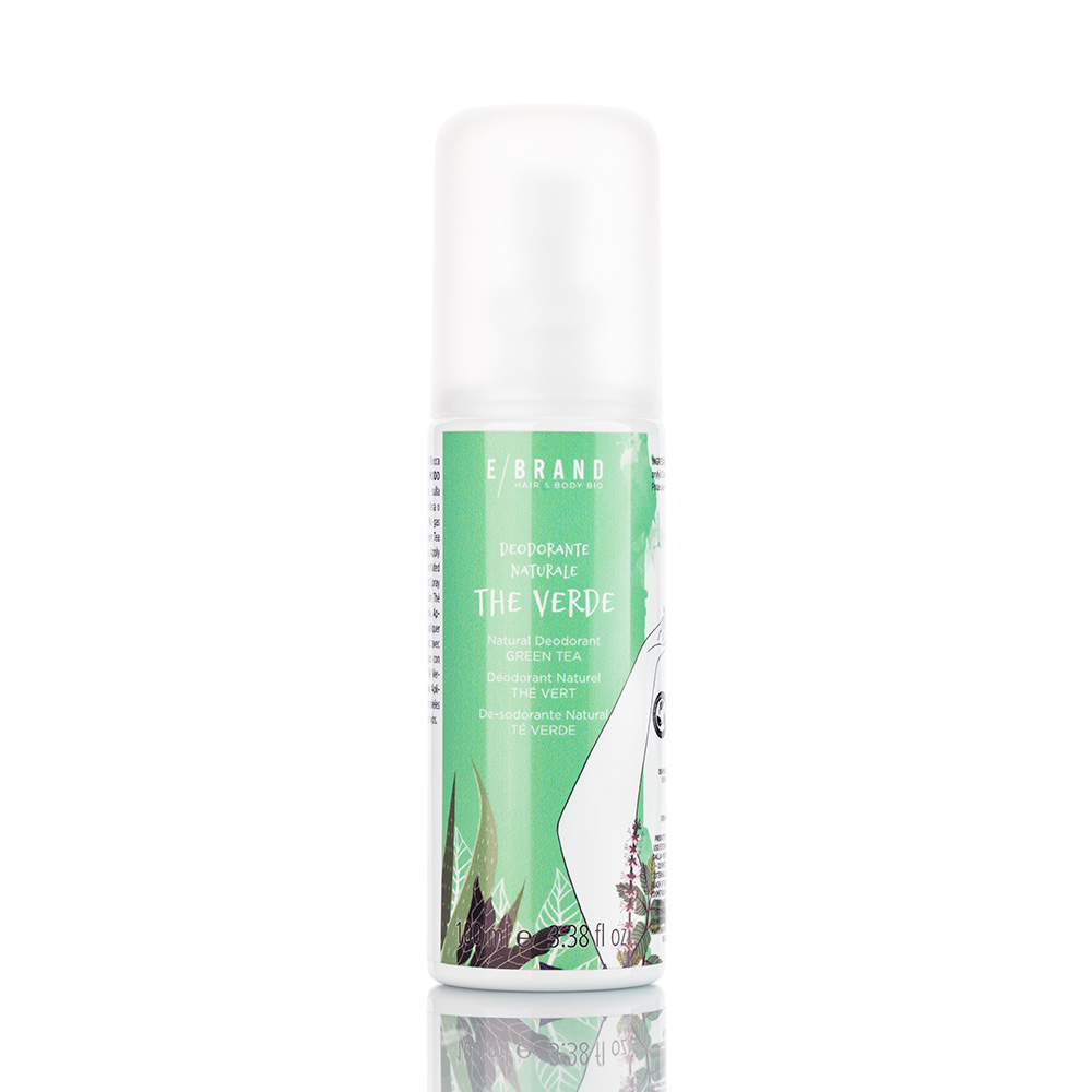 Deodorante Naturale con Allume di Rocca The Verde 100 ml, Ebrand Hair & Body