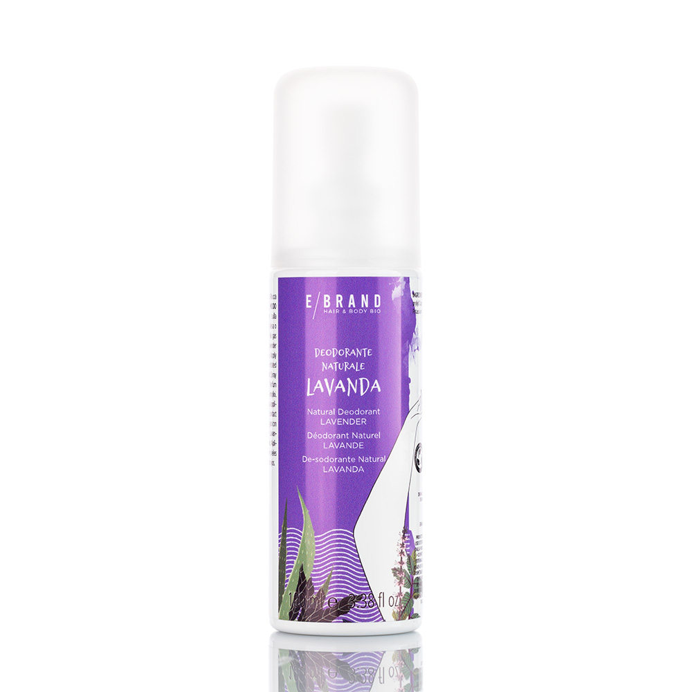 Deodorante Naturale Spray Lavanda, Ebrand Hair & Body, 100ml.