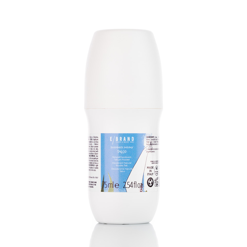 Deodorante Naturale Roll-On Talco 75 ml, Ebrand Hair & Body