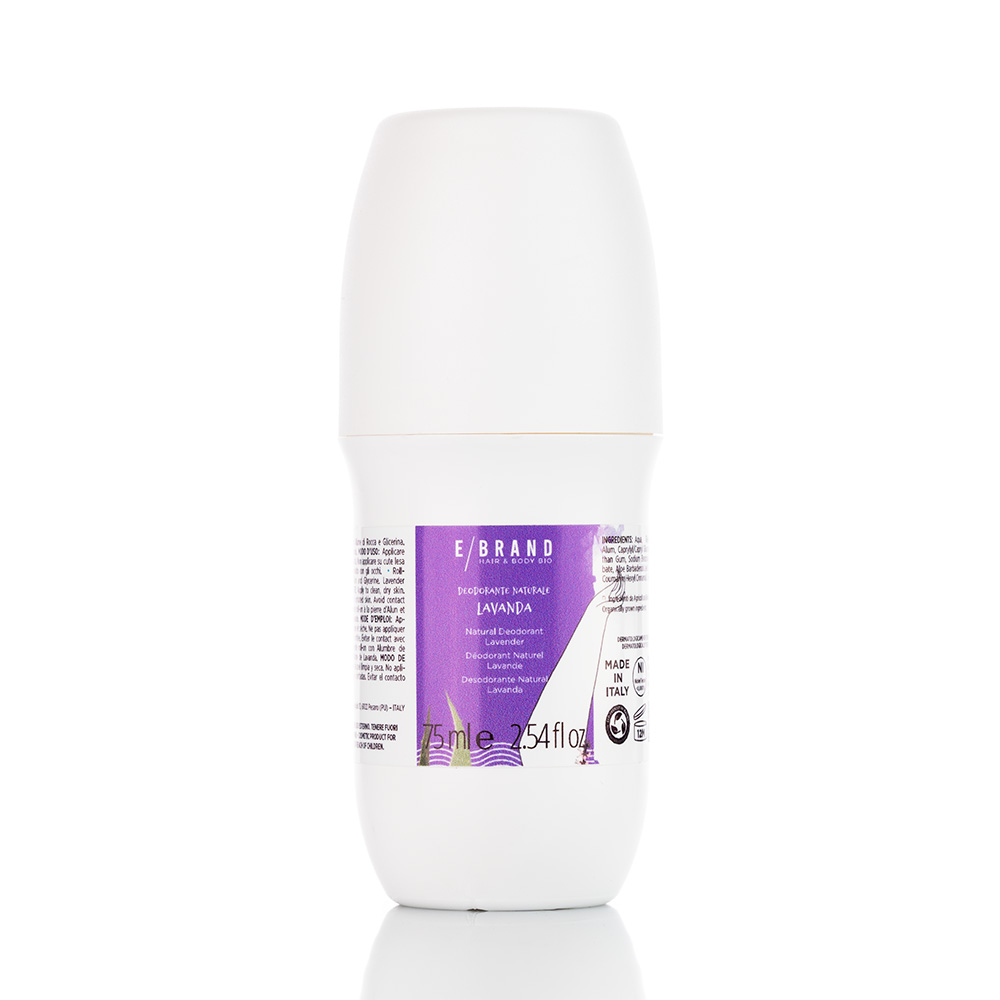 Deodorante Naturale Roll-On Lavanda 75 ml, Ebrand Hair & Body