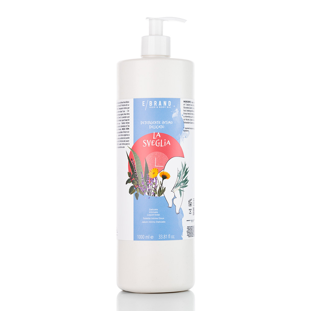 Detergente Intimo Bio Rinfrescante e Lenitivo 1000 ml, Ebrand Hair&Body La Sveglia