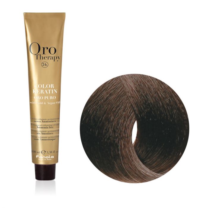 Tinta capelli castano chiaro dorato 5.3 professionale, Color Keratin, Oro Therapy