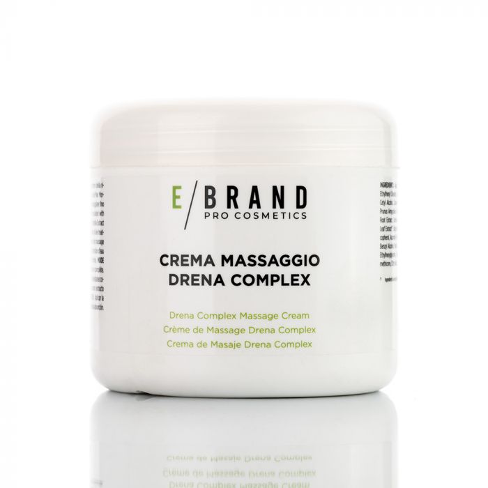 Crema Massaggio Corpo Drenante, Drena Complex, Ebrand Pro Cosmetics, 500 ml