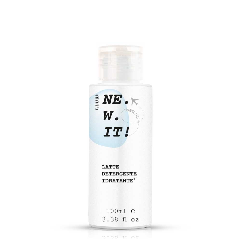 Latte Detergente Idratante* Antiossidante con Vitamina E,  Ebrand Cosmetics, 100 ml, Travel Size